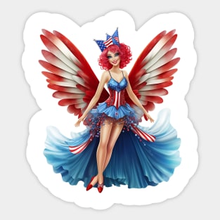 4th of July Fairy #5 Sticker